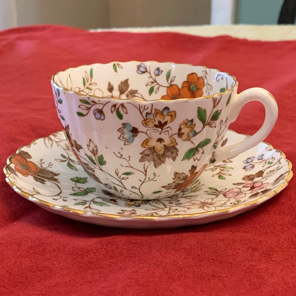 Radfords Fenton Bine China Tea cup and saucer “The Gatineau” Vintage 1930’s